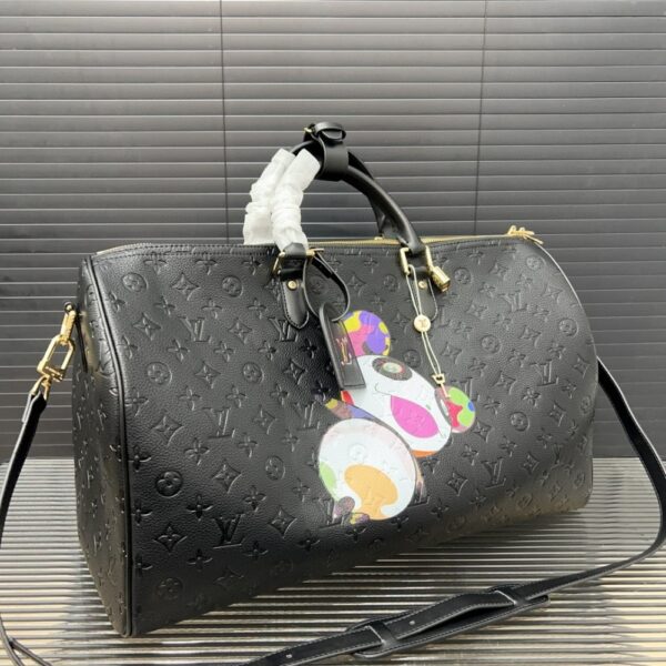 LOUIS VUITTON X TAKASHI MURAKAMI KEEPALL BLACK 50CM - Image 3