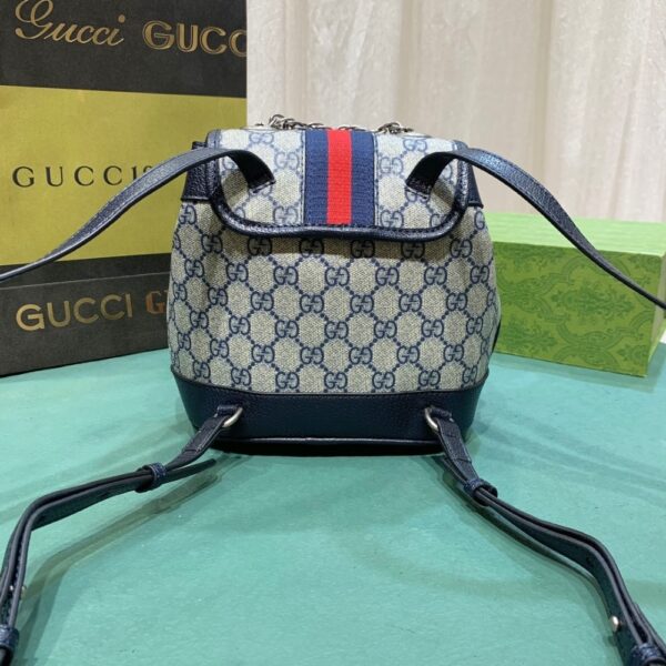 GUCCI OPHIDIA GG MINI BACKPACK BEIGE BLUE 20.5CM - Image 5