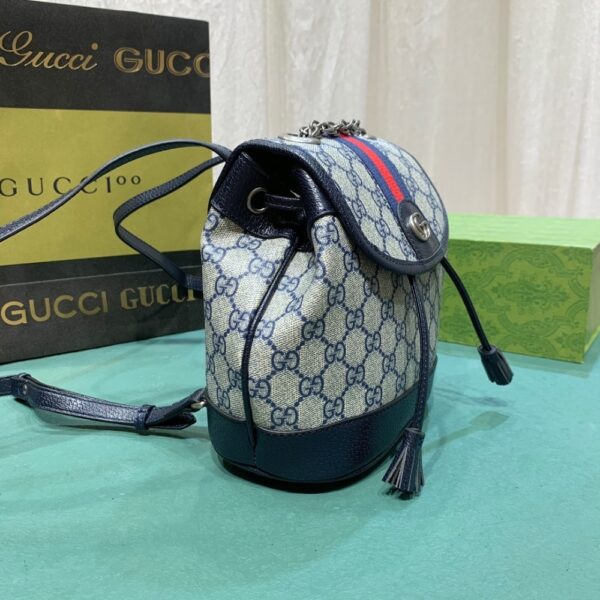 GUCCI OPHIDIA GG MINI BACKPACK BEIGE BLUE 20.5CM - Image 7