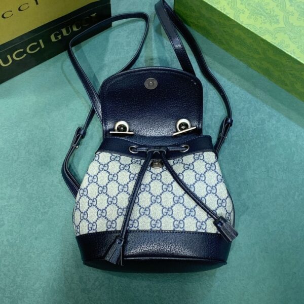 GUCCI OPHIDIA GG MINI BACKPACK BEIGE BLUE 20.5CM - Image 2