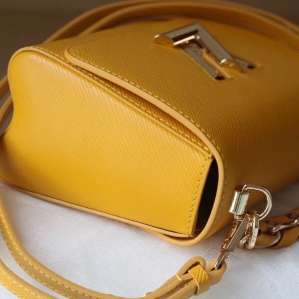LOUIS VUITTON LV TWIST MM LEATHER HANDBAG SUNFLOWER YELLOW 23CM - Image 8