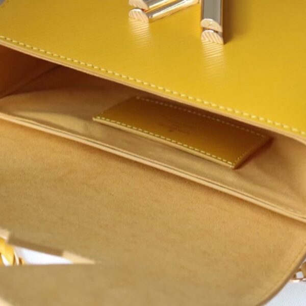 LOUIS VUITTON LV TWIST MM LEATHER HANDBAG SUNFLOWER YELLOW 23CM - Image 9