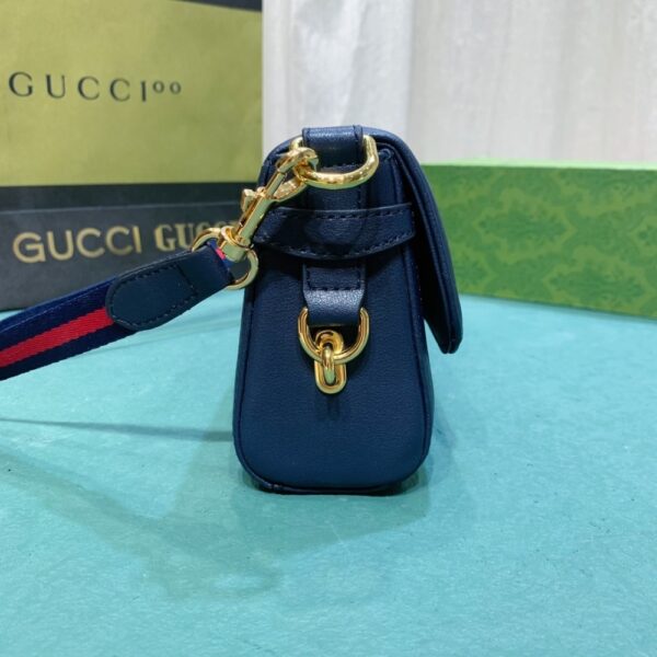 GUCCI LUCE SMALL GG CANVAS SHOULDER BAG BEIGE BLUE 27.5CM - Image 5