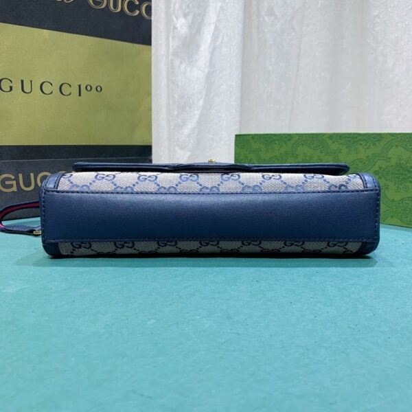 GUCCI LUCE SMALL GG CANVAS SHOULDER BAG BEIGE BLUE 27.5CM - Image 7