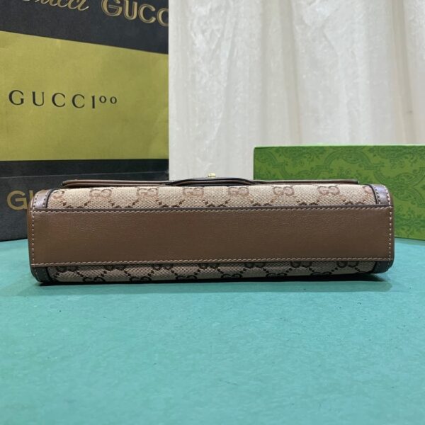 GUCCI LUCE SMALL GG CANVAS SHOULDER BAG BEIGE BROWN 27.5CM - Image 4