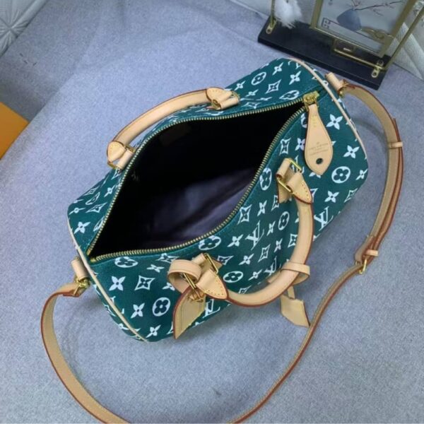 LOUIS VUITTON DESIGN ON THE CATWALK SPEEDY P9 BANDOULIÈRE BAG GREEN 30CM - Image 9