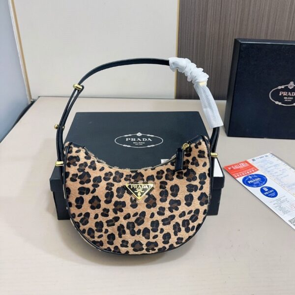 PRADA ARQUÉ PRINTED LEATHER SHOULDER BAG HONEY 22CM 1BC194 2C7B F0151 V OOO - Image 2