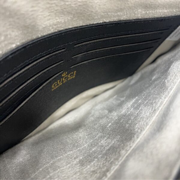 GUCCI GG LEATHER POUCH CLUTCH BAG BLACK 29CM - Image 6