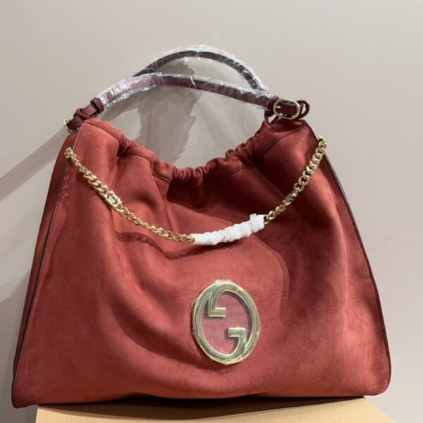GUCCI BLONDIE LARGE SUEDE TOTE BAG RED 50CM - Image 2