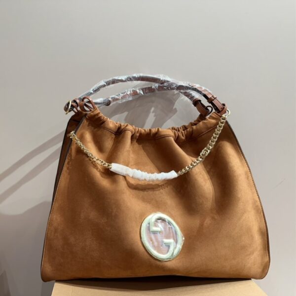 GUCCI BLONDIE LARGE SUEDE TOTE BAG YELLOW 50CM - Image 2