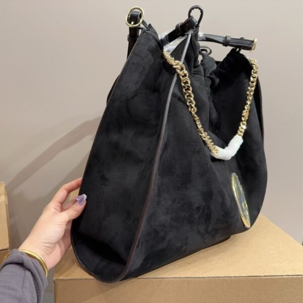 GUCCI BLONDIE LARGE SUEDE TOTE BAG BLACK 50CM - Image 4
