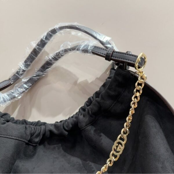 GUCCI BLONDIE LARGE SUEDE TOTE BAG BLACK 50CM - Image 5