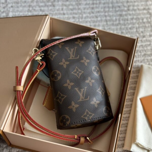 LOUIS VUITTON VIVIENNE PHONE POUCH BROWN 17.5CM M12269 - Image 5
