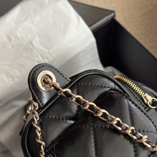 CHANEL SMALL CAMERA CASE BAG BLACK 23CM AS5220 B18234 94305 - Image 8