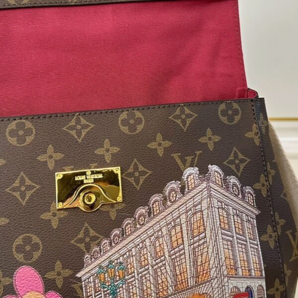 LOUIS VUITTON CLUNY BAG VIVIENNE RABBIT MONOGRAM BROWN 29CM - Image 10