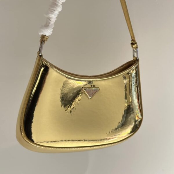 PRADA CLEO PATENT LEATHER BAG GOLD 27CM - Image 2