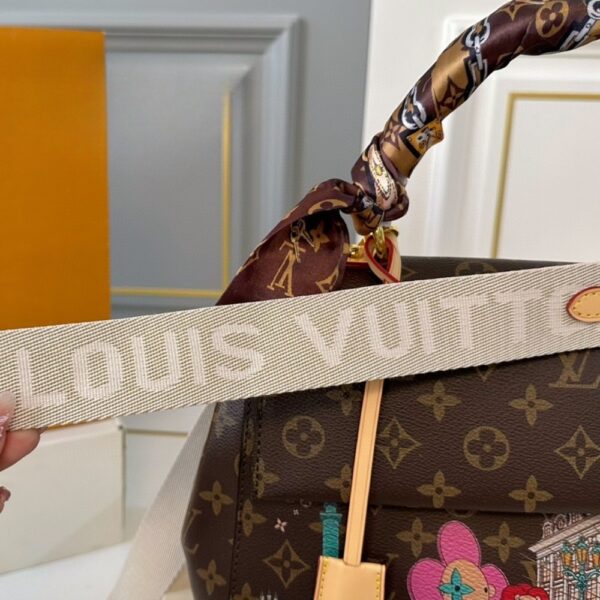 LOUIS VUITTON CLUNY BAG VIVIENNE RABBIT MONOGRAM BROWN 29CM - Image 11