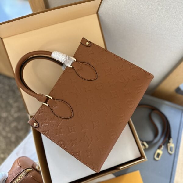 LOUIS VUITTON ONTHEGO MM MONOGRAM EMPREINTE COGNAC 35CM M12775 - Image 5