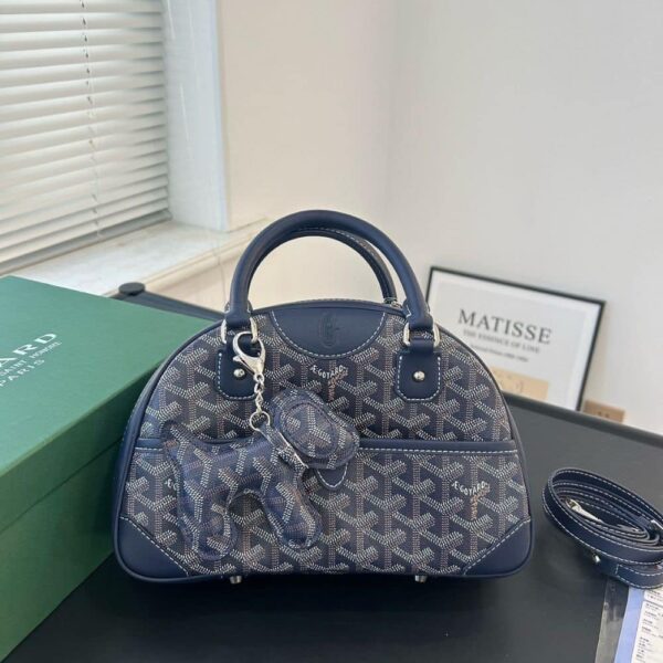 GOYARD SAINT JEANNE BAG COATED CANVAS DARK BLUE 27CM - Image 2