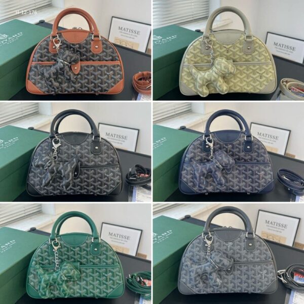 GOYARD SAINT JEANNE BAG COATED CANVAS DARK BLUE 27CM - Image 11