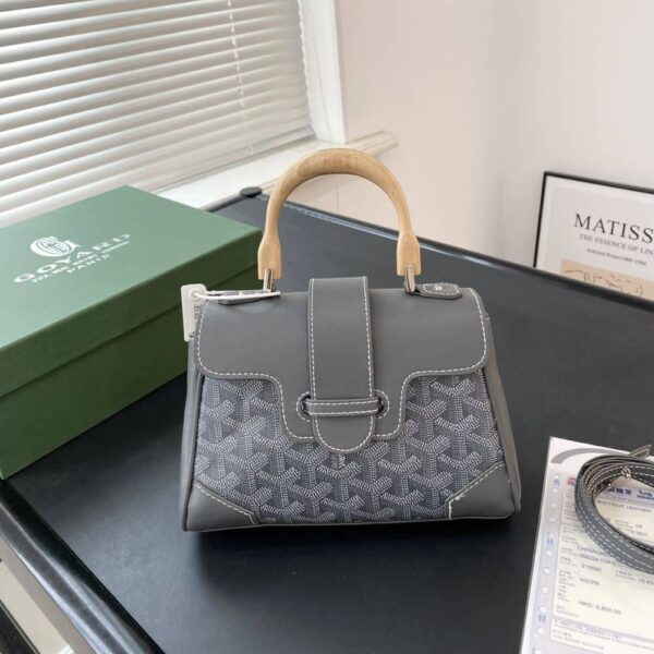 GOYARD SAÏGON SOUPLE MINI BAG GREY 20CM - Image 2
