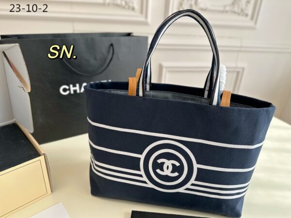 CHANEL DENIM SHOPPING TOTE BLUE 34CM - Image 2