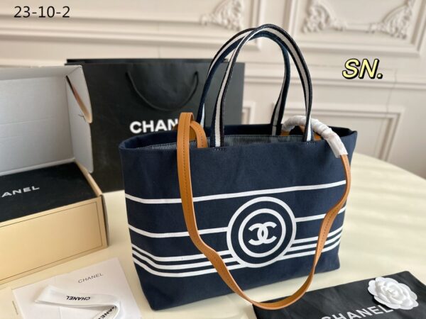 CHANEL DENIM SHOPPING TOTE BLUE 34CM - Image 5