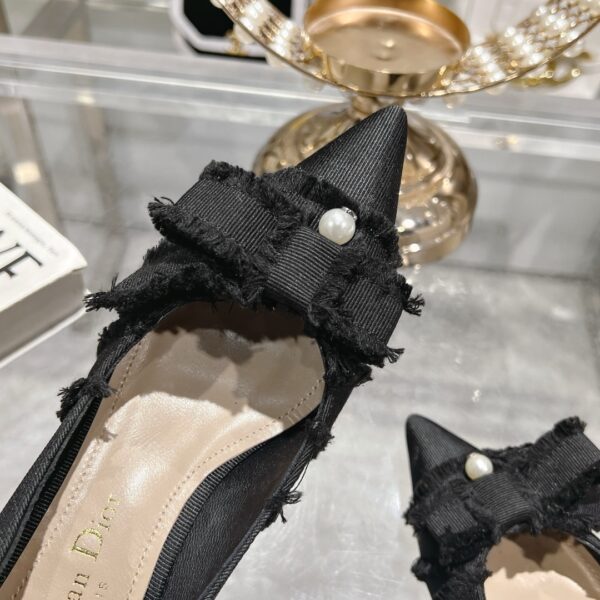 DIOR ADIORABLE PUMPS FRINGED GROSGRAIN IN BLACK - Image 4