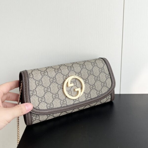 GUCCI BLONDIE CONTINENTAL CHAIN WALLET BEIGE 21CM ‎‎725215 K9GSG 8358 - Image 5