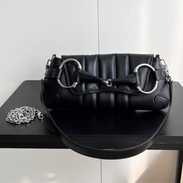 GUCCI HORSEBIT CHAIN SMALL SHOULDER BAG BLACK 27CM 764255 AACU1 1000 - Image 6