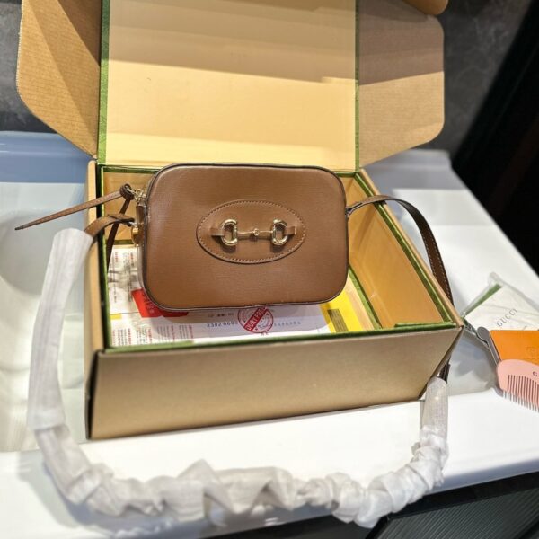 GUCCI HORSEBIT 1955 MINI SHOULDER BAG BROWN 18CM‎ 760196 1AAQD 2361 - Image 2