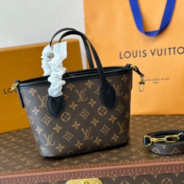 LOUIS VUITTON NEVERFULL BANDOULIÈRE INSIDE OUT BB BAG BLACK 19CM M12099 - Image 2