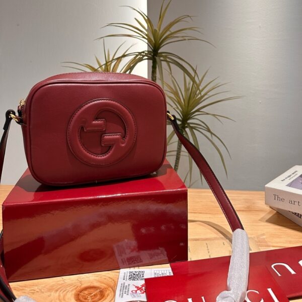 GUCCI BLONDIE MINI SHOULDER BAG ROSSO ANCORA RED 20CM 820429 AAEDB 6207 - Image 2