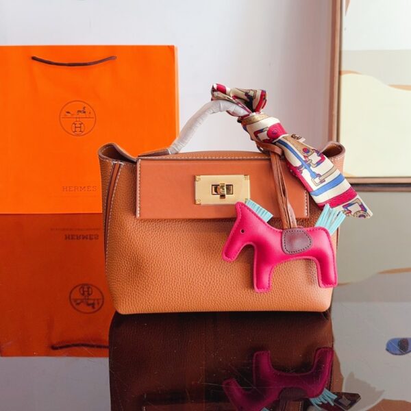 HERMÈS KELLY 24/24 GOLD HARDWARE EVERCOLOR GOLD 21CM - Image 2