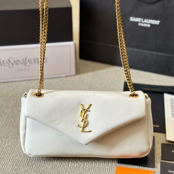 SAINT LAURENT CALYPSO SMALL IN PLUNGED BLANC VINTAGE 27CM 734153AACQO9227 - Image 2