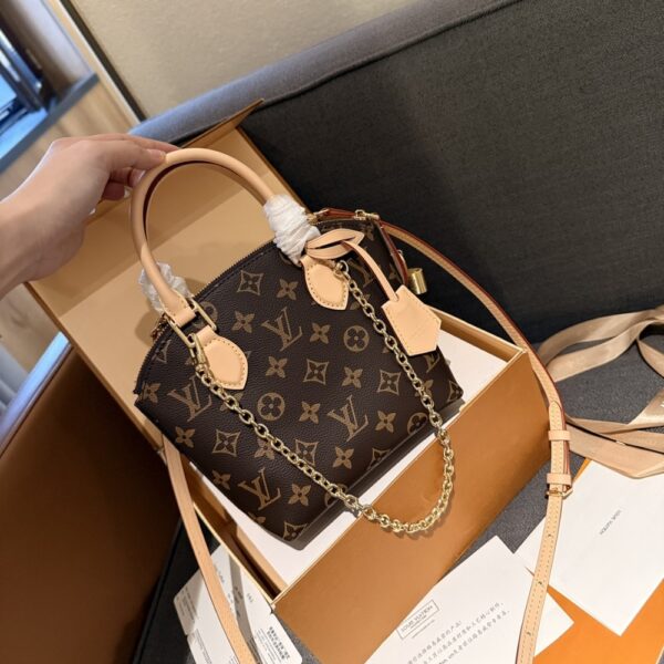 LOUIS VUITTON LOCKIT BB BAG MONOGRAM BROWN 16CM M12019 - Image 6