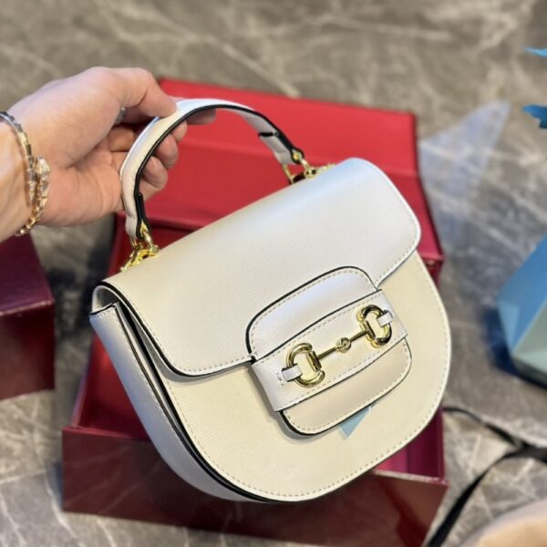 GUCCI HORSEBIT 1955 MINI TOP HANDLE BAG WHITE ‎14CM 781387 1AAQD 9022 - Image 2