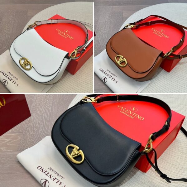 VALENTINO GARAVANI OHVAL SHOULDER BAG ALMOND 28CM 5W2B0N88CVC KEL - Image 3