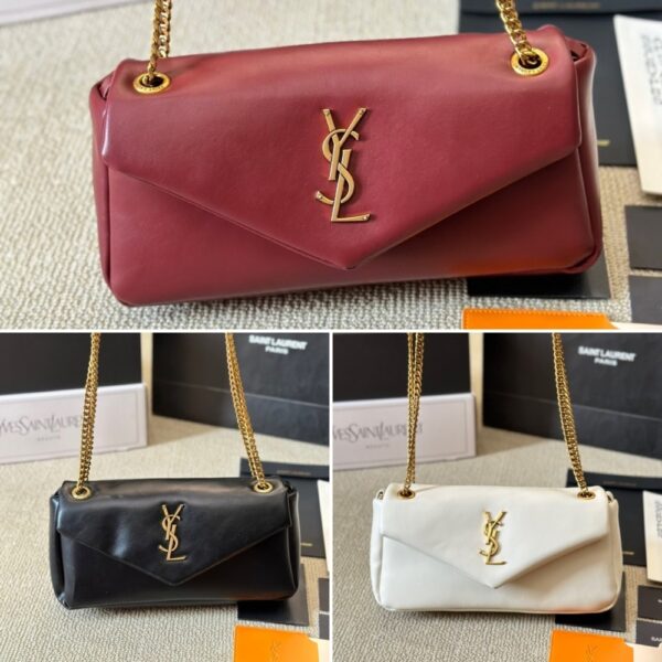 SAINT LAURENT CALYPSO SMALL IN PLUNGED BLANC VINTAGE 27CM 734153AACQO9227 - Image 4