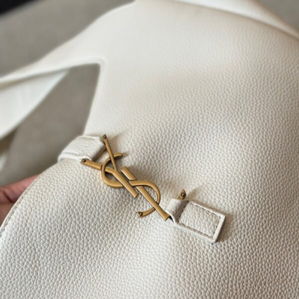 SAINT LAURENT LE 5 À 7 BEA IN GRAINED LEATHER WHITE 50CM 763435AADDG - Image 3