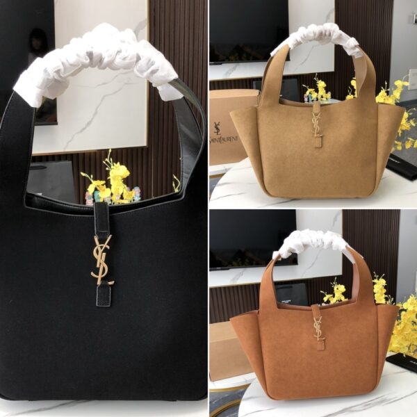 SAINT LAURENT LE 5 À 7 BEA IN SUEDE BLACK 55CM - Image 3