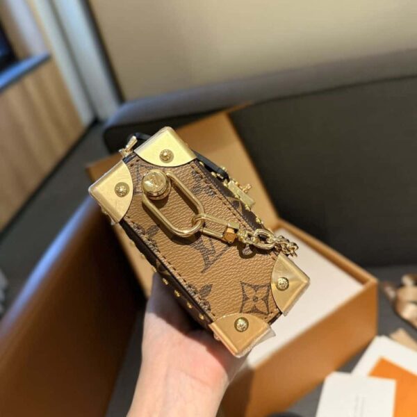 LOUIS VUITTON SLIM TRUNK BAG MONOGRAM BROWN 23CM M13147 - Image 3