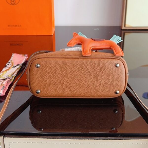 HERMES BOLIDE 1923 MINI BAG LEATHER BROWN 18CM H075180CK37 - Image 3
