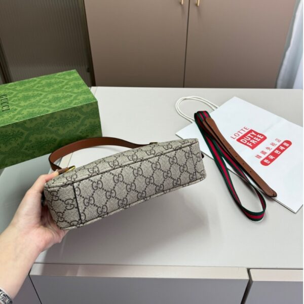 GUCCI GG EMBLEM SUPER MINI SHOULDER BAG BEIGE AND BROWN 24CM 820696 FAD6L 9758 - Image 3