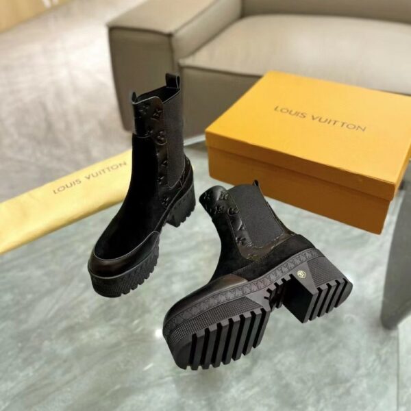 LOUIS VUITTON LAUREATE PLATFORM CHELSEA BOOT BLACK 1AC7W0 - Image 3