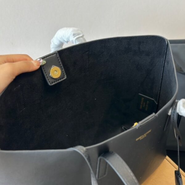 SAINT LAURENT SHOPPING LEATHER BLACK 37CM 600281CSV0J1000 - Image 5