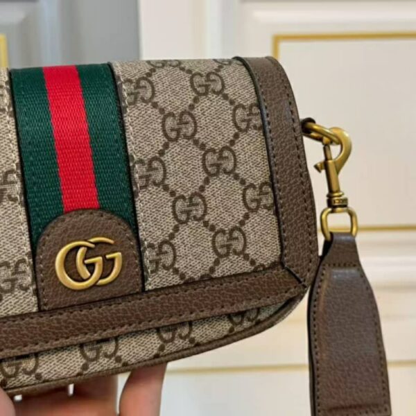 GUCCI OPHIDIA SUPER MINI SHOULDER BAG BROWN 20CM 795466 FABIA 9741 - Image 4