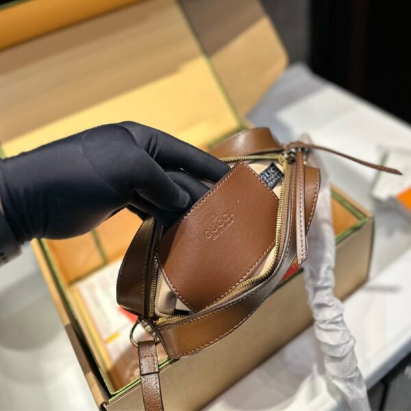 GUCCI HORSEBIT 1955 MINI SHOULDER BAG BEIGE AND EBONY 18CM ‎760196 92TCG 8563 - Image 4