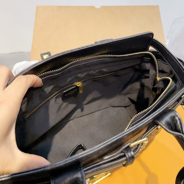 SAINT LAURENT LEATHER LEATHER HANDBAG BLACK 33CM - Image 6