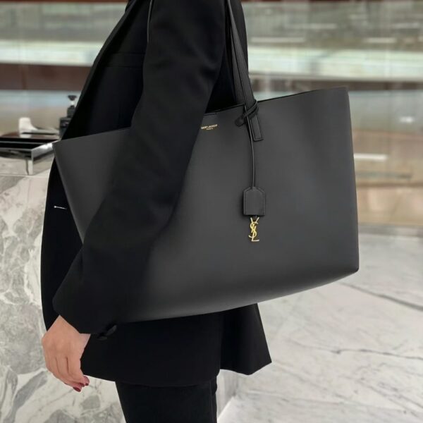 SAINT LAURENT SHOPPING LEATHER BLACK 37CM 600281CSV0J1000 - Image 7